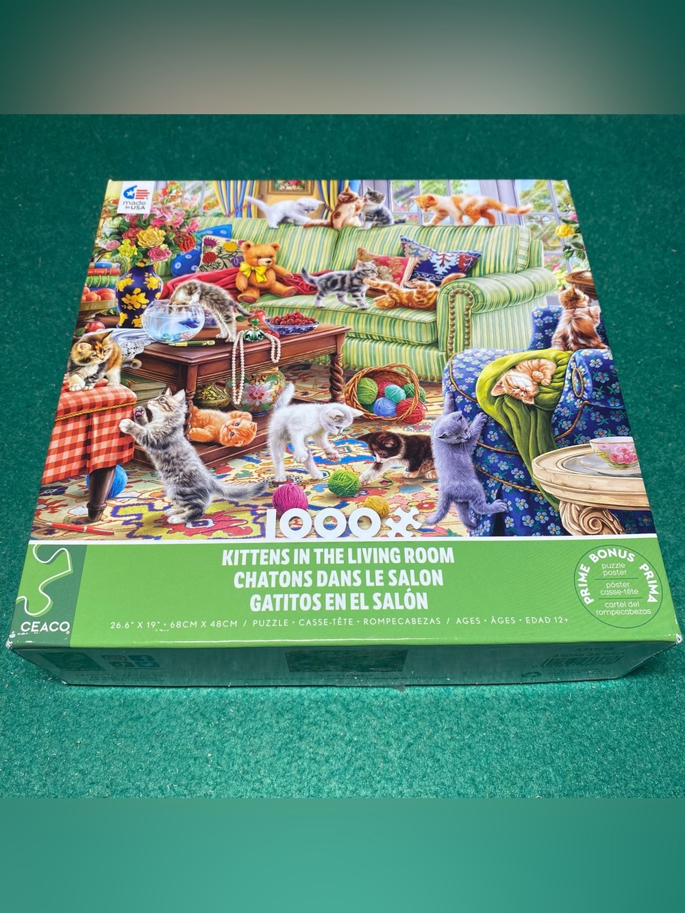 CEACO 1000-Piece Kittens in the Living Room Jigsaw Puzzle - Multi-Color